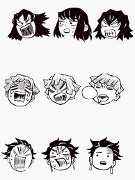 Black And White Manga Stickers Kimetsu No Yaiba Multi Stickers Sticker By Francesco2m In 2020 Anime Demon Anime Tattoos Anime Wallpaper