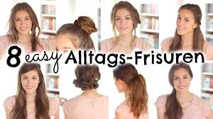 Eine seite der haare eng an den kopf flechten, die offenen haare mit einem. 10 Schnelle Und Einfache Frisuren Fur Schule Uni Arbeit Youtube