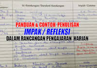 Contoh penulisan refleksi refleksi sesi pengajaran dan pembelajaran (p&p). Apa Beza Penulisan Impak Dan Refleksi Dalam Rph Cikgu Share