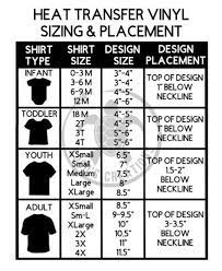 Heat Transfer Vinyl Sizing Placement Chart Png Svg Cricut Tutorials Cricut Projects Beginner Cricut Supplies