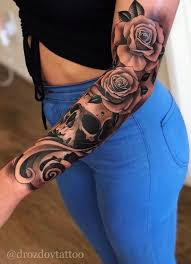 Eotrembb Best Sleeve Tattoos Rose Tattoo Sleeve Skull Rose Tattoos