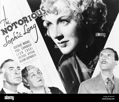 THE NOTORIOUS SOPHIE LANG, US lobbycard, from left: Arthur Byron, Alison  Skipworth, Gertrude Michael, Paul Cavanagh, 1934 Stock Photo