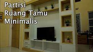 Contoh model partisi ruang tamu dua muka minimalis modern dari. Partisi Ruang Tamu L Sekat Pembatas Interior Youtube
