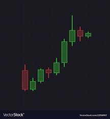 Trade Red And Green Candlesticks Isolated On Dark