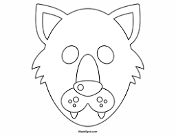 Printable Wolf Mask Wolf Mask Wolf Colors Coloring Pages