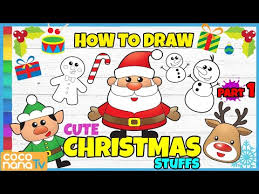 Menggambar segala jenis karakter dari buku, film, komik, kartun, anime, game dan objek sehari hari. Christmas Tree Pohon Natal How To Draw And Color Coconana Youtube
