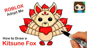 Featuring kitsune fox coloring page. How To Draw A Kitsune Fox Roblox Adopt Me Pet Youtube