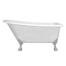 We obtain this fantastic image from… Jade Bath Victoria 69 In Freestanding Clawfoot Bathtub In White With Chrome Legs The Home Depot Canada