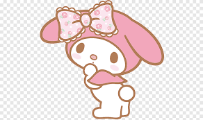 New japan sanrio my melody folding hair brush comb pink rabbit compact & travel. Pink And White Bunny Art My Melody Hello Kitty Sanrio Character My Melody Food Snout Png Pngegg