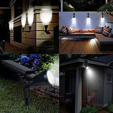 Outdoor Led Solar Spotlight Wall Light Powerful Door Landscape Pool Patio White 632423176897 Ebay