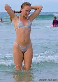 See Through Bikini Girl At The Beach – Sexy Candid Girls