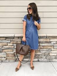 J Crew Factory Back To School Haul Mrscasual Jean Dress Outfits Fall Dress Outfit Chambray Dress Outfit