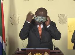 While ramaphosa promised progress in his speech on thursday, he offered only partial detail on key policy areas, including stabilizing the electricity sector, improving public finances, accelerating. President Cyril Ramaphosa Laughs Off The Mask Mishap