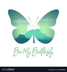 Butterfly Quote Royalty Free Vector Image Vectorstock