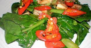 Kailan Ikan Masin Makanan Merica Piring