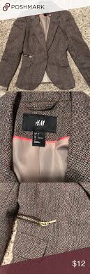 H M Lines Blazer Polyester And Wool H M Lined Blazer Super Cute And Perfect For Fall Size 2 In Excellent Condition H M Jac Blazer Clothes Design H M Jackets