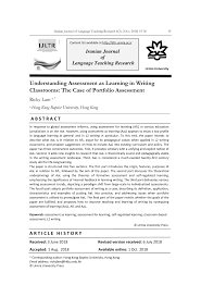 For more self reflection journal prompts. Pdf Understanding Assessment As Learning In Writing Classrooms The Case Of Portfolio Assessment