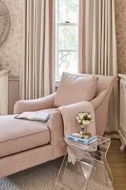 Pink Sitting Room Lounge Chair Flowers Wall Paper By Ashley Gilbreath Interior Design Lounge Chair Bedroom Chaise Lounge Chair Chaise Lounge