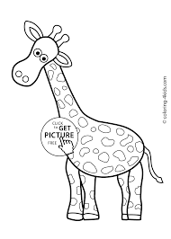 Your kids will increase their vocabulary by learning about different anima. Giraffe Animals Coloring Pages For Kids Printable Free Coloing 4kids Com