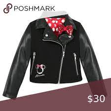 Minnie Mouse Moto Jacket For Girls Girls Jacket Girl Outfits Jackets