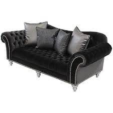 El Dorado Furniture Laura Black 97 Sofa Furniture Traditional Living Room Furniture Nailhead Sofa