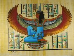 Ancient Goddess Isis Alphabet Original Hand Painted Papyrus 12"X16 ...