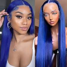 human hair blend lace front wig