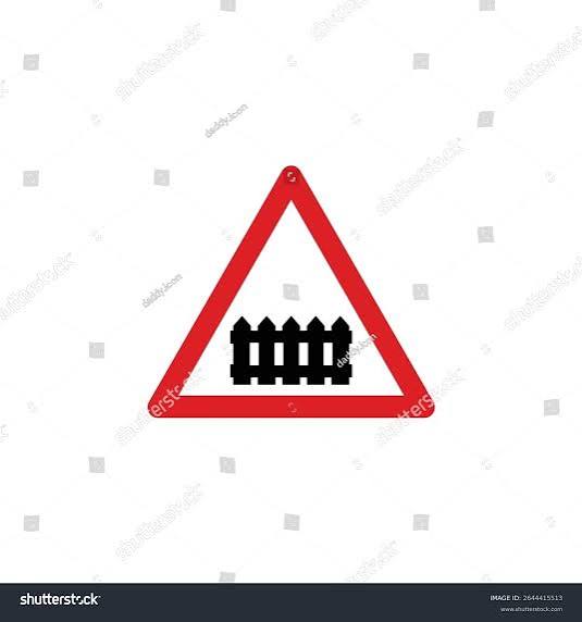 Level Crossing Gate Barrier Triangle Road Stock Vector (Royalty Free) 2644415513 | Shutterstock