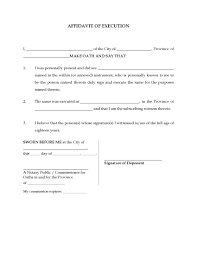 Download canadian notary acknowledgment form for free. Canada Affidavit Of Execution Form Legal Forms And Business Templates Megadox Com
