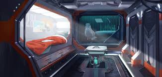 House in the depths of the forest. Artstation Sci Fi Interior Concept Anna Kharlamova