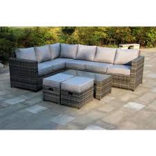 Shop rattan sofas and other rattan seating from the world's best dealers at 1stdibs. Yakoe Classic L Shape Modular 8 Seated Rattan Corner Sofa Dreams Outdoors