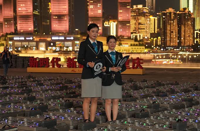 Spectacular light show featuring 11,000 drones creates record-breaking image in the sky | Guinness World Records