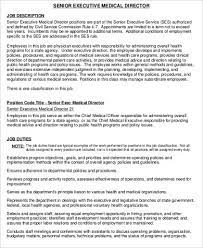 This dynamic position requires the ability to anticipate Free 9 Medical Director Job Description Samples In Ms Word Pdf
