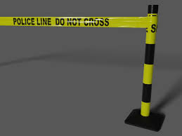 Police Line Do Not Cross Tape And Post 3d Model Police Modern Games Tape