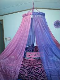 Bed Canopy Made From A Hula Hoop And Curtains Diy Canopy Bed Canopy With Lights Canopy Bed Diy