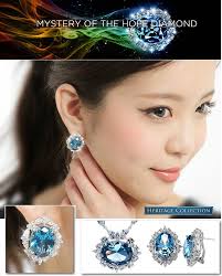 Hope Diamond Earrings Blue Diamond Cz Heritage Jewelry