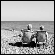 Elderly Couple Sitting In Deck Chairs Eastbourne Eastbourne Elderly Couples Growing Old Together