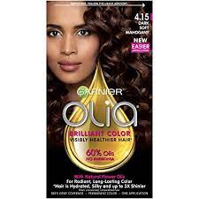 Buy Garnier Olia Ammonia Free Permanent Hair Color 100 Percent Gray Coverage Packaging May Vary 4 15 Dark Soft Mahogany Brown Hair Dye Pack Of 1 Online In Turkey B00boeex04