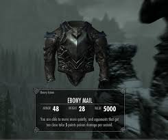 The damage of the ebony mail can extend to any followers who are near you, so do not stand too near them for too long. Pin By Aaron Gifford On Skirim Ebony Mail Skyrim Ebony
