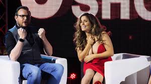 kristen stephensonpino massive tits on Pearl tv with full tit slip