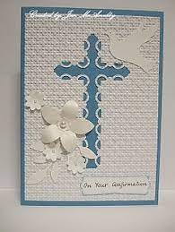 The card base and panel were also shimmery white card stock. Confirmation Cards