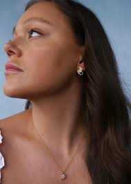 Melodie Earrings Olive Gold