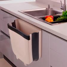 folding waste bin kitchen cabinet door