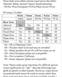 Rootstock Graft Compatibility Reference Growing Fruit