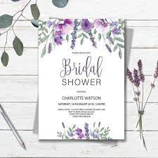 Purple Bridal Shower Invitation Template Printable Instant Etsy In 2021 Bridal Shower Invitation Cards Purple Wedding Invitations Wedding Invitations