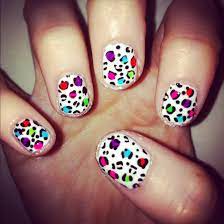 Bright neon pink and yellow leopard cheetah print minx nail art. Colorful Leopard Print Nail Design Idea