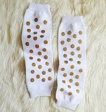 White And Gold Baby Girl Leg Warmers Girl Birthday Outfit Etsy