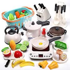 So all kids customers you are welcome to most awaiting game kids kitchen is finally open and all your friends have gathered there. Amazon Com Cute Stone Kitchen Play Toy With Cookware Playset Steam Pressure Pot And Electronic Induction Cooktop Cooking Utensils Toy Cutlery Cut Play Food Shopping Basket Learning Gift For Girls Boys Kids Toys Games