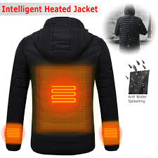 Baesan Mens Winter Heated Usb Hooded Work Jacket Coats Adjustable Temperature Black Winter Jacket Men Buy Winter Jackets Best Winter Jackets