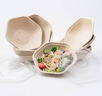Sugarcane Hexagonal Bowl With Lid